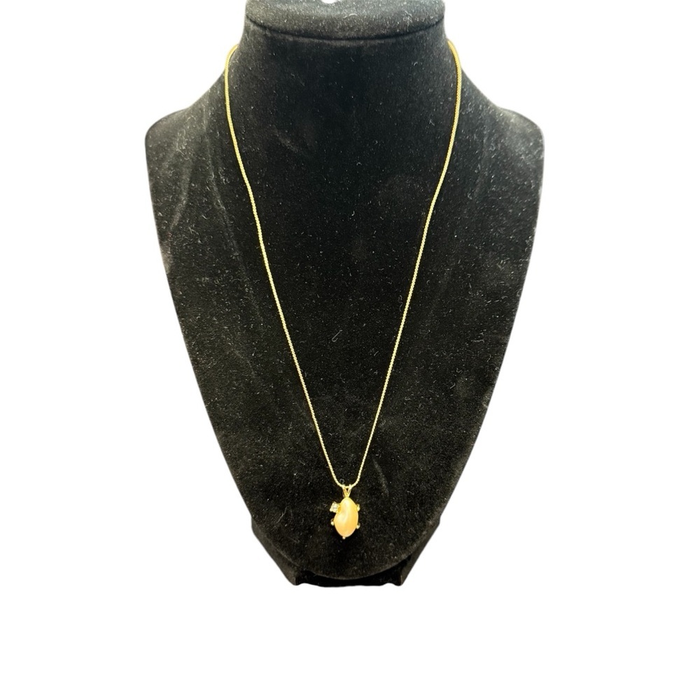 Avon Goldtone “Simulated Freshwater Pearl”Pendant Necklace size 20” NIB 1987